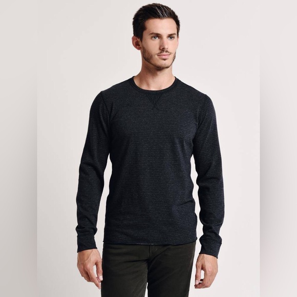 Billy Reid Henry Dark Navy Long Sleeve Crewneck - Picture 1 of 3